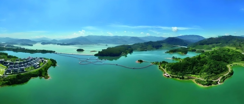 古田翠屏湖山青水碧。 （新华社记者 林善传 摄）(1).jpg